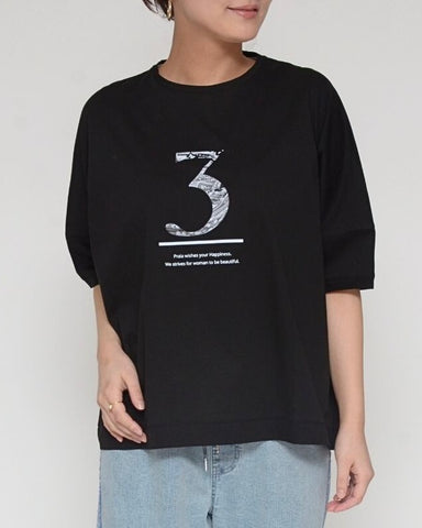 Praia<br>ナンバー転写ドルマンTシャツ