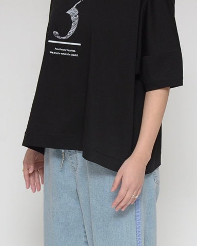 Praia<br>ナンバー転写ドルマンTシャツ