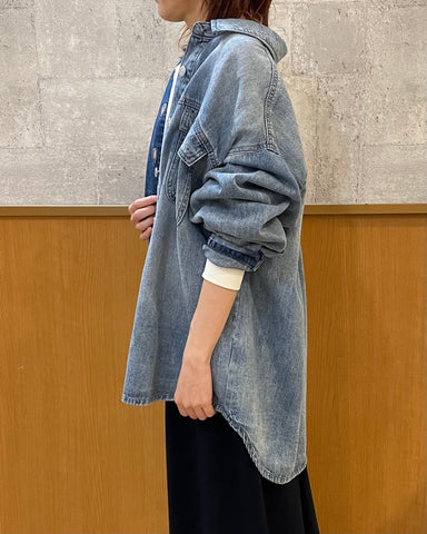 9月7日ライブ<br> cafune オーバーシャツ風デニム