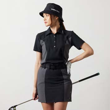 ゴルフコレクションWOMAN<br>BANDEL<br> SIDE PANEL SWITCH S/S POLO SHIRTS
