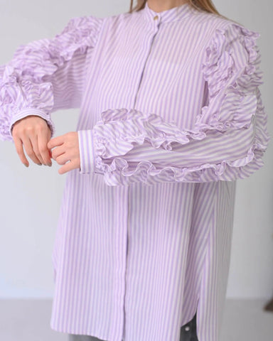 HERENCIA <br>Ruffled sleeve blouse