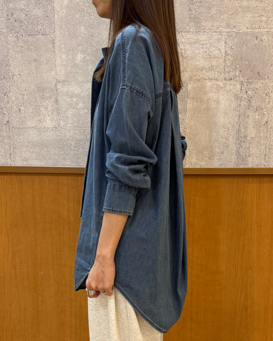 PASSIONE<br> 再入荷 デニムボウタイブラウス