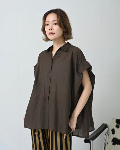 Herencia<br>シアーバックリボン ボックスシャツ
