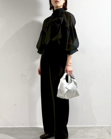 cafune<br> sheer organdy bowtie blouse