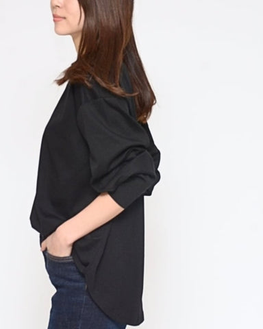 Praia<br>袖シャーリングティラウス