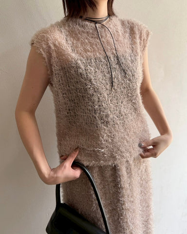 cafune<br>feather tulle french pullover
