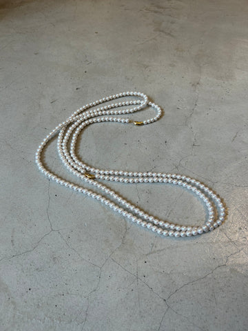 Sea'ds Mara <br> Drop motif pearl long necklace