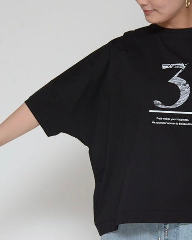 Praia<br>ナンバー転写ドルマンTシャツ