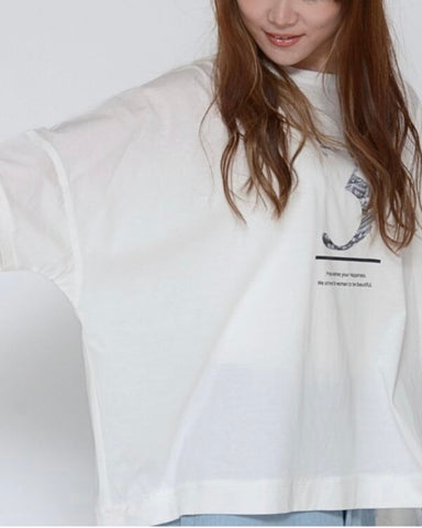 Praia<br>ナンバー転写ドルマンTシャツ