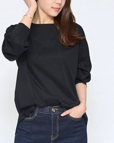 Praia<br>袖シャーリングティラウス