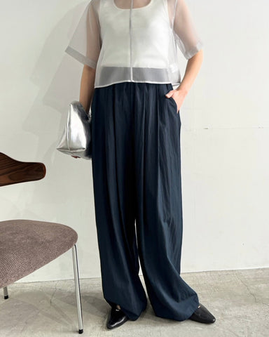 cafune<br>cotton nylon wide easy pants