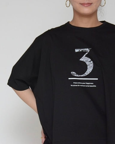 Praia<br>ナンバー転写ドルマンTシャツ