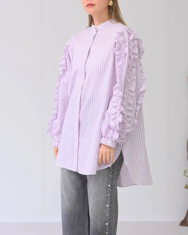 HERENCIA <br>Ruffled sleeve blouse