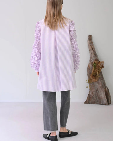 HERENCIA <br>Ruffled sleeve blouse