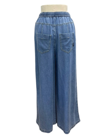 ayane予約<br> テンセルデニムタックワイドパンツ