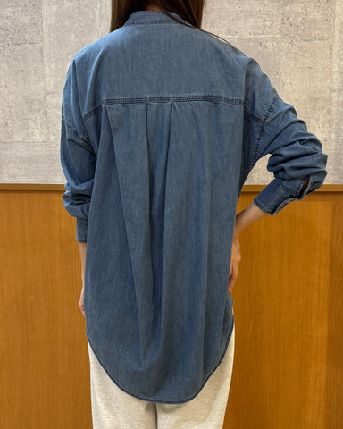 PASSIONE<br> 再入荷 デニムボウタイブラウス