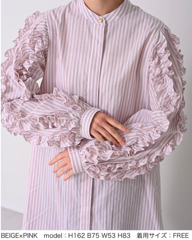 HERENCIA <br>Ruffled sleeve blouse