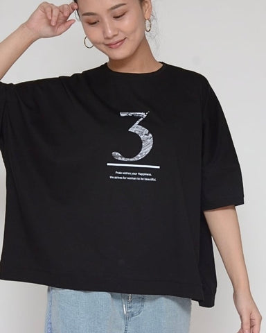 Praia<br>ナンバー転写ドルマンTシャツ