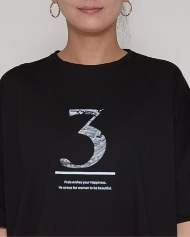 Praia<br>ナンバー転写ドルマンTシャツ