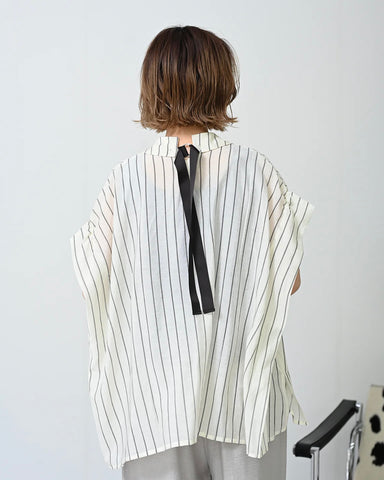 Herencia<br>シアーバックリボン ボックスシャツ