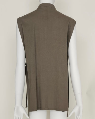 Boutique Ordinary<br>Sleeveless No-Collar Jacket