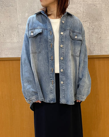 9月7日ライブ<br> cafune オーバーシャツ風デニム