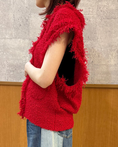 8月13日ライブ<br>Margaux Vintage<br>フリンジニットベスト