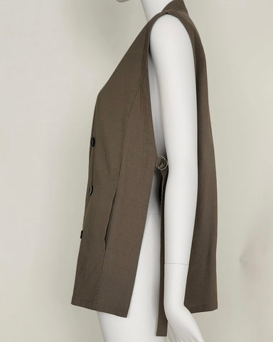 Boutique Ordinary<br>Sleeveless No-Collar Jacket