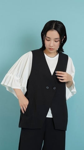 CYAN TOKYO<br>ギャザースリーブジャージ―TOPS
