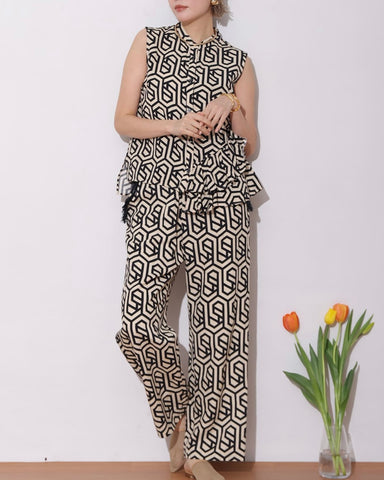 Herencia<br>Geometric patterned pants