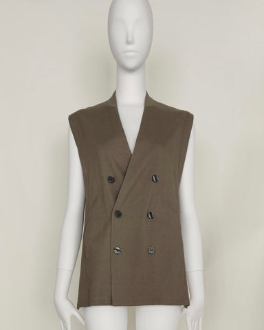 Boutique Ordinary<br>Sleeveless No-Collar Jacket