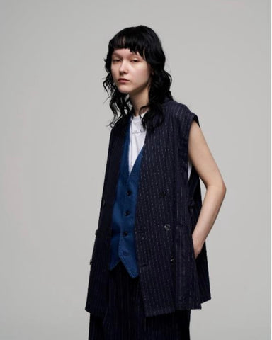Boutique Ordinary<br>Sleeveless No-Collar Jacket