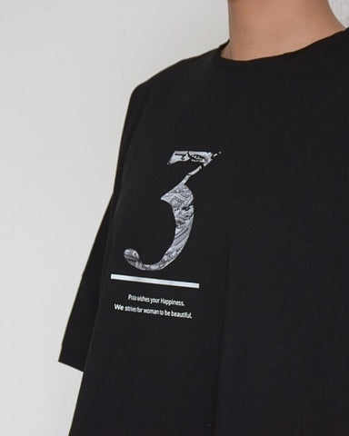 Praia<br>ナンバー転写ドルマンTシャツ