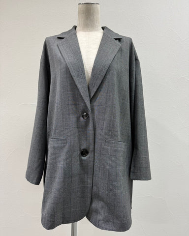 CYAN TOKYO<br> グレンチェックスリットスリーブJK