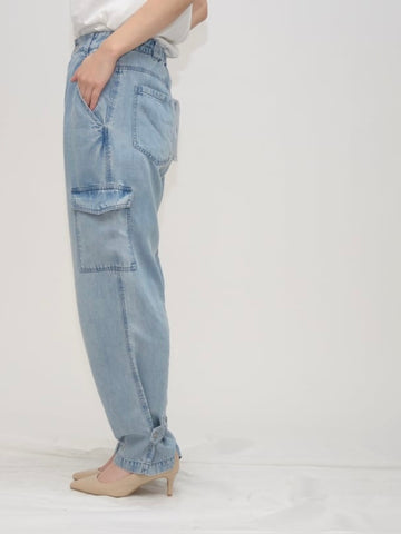Praia<br> 2WAY裾絞りカーゴデニムパンツ