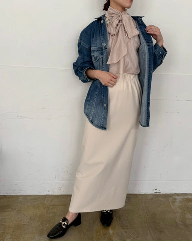 cafune<br> sheer organdy bowtie blouse