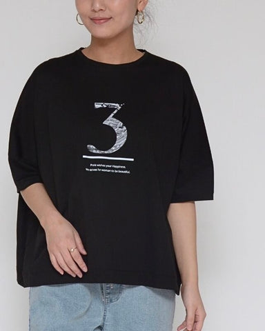 Praia<br>ナンバー転写ドルマンTシャツ