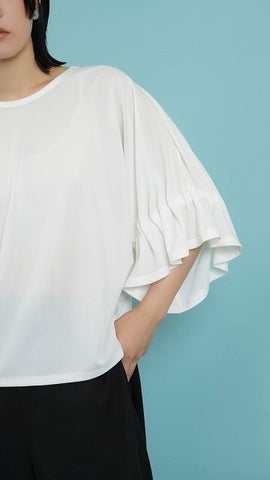 CYAN TOKYO<br>ギャザースリーブジャージ―TOPS