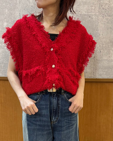 8月13日ライブ<br>Margaux Vintage<br>フリンジニットベスト