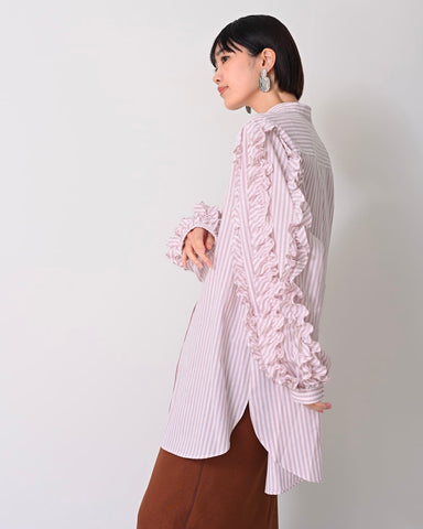 HERENCIA <br>Ruffled sleeve blouse