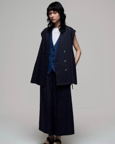 Boutique Ordinary<br>Sleeveless No-Collar Jacket