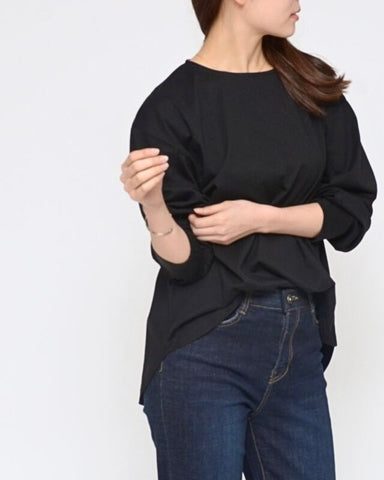 Praia<br>袖シャーリングティラウス