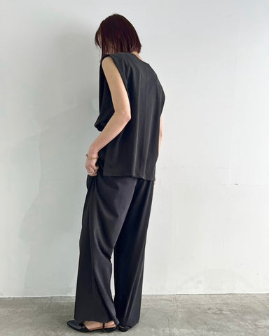 cafune<br> dry cotton tuck sleeve pullover