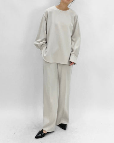 cafune<br> double knit side slit pullover