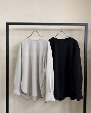 cafune<br> double knit side slit pullover