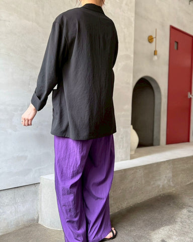 cafune<br> mat stretch georgette tailored jacket