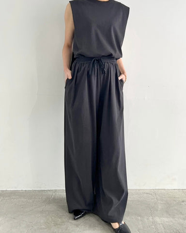 cafune<br> dry cotton tuck sleeve pullover
