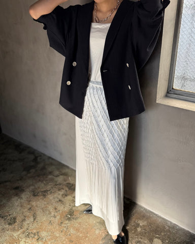 cafune<br> knit fringe wrap skirt