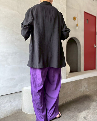 cafune<br> mat stretch georgette tailored jacket