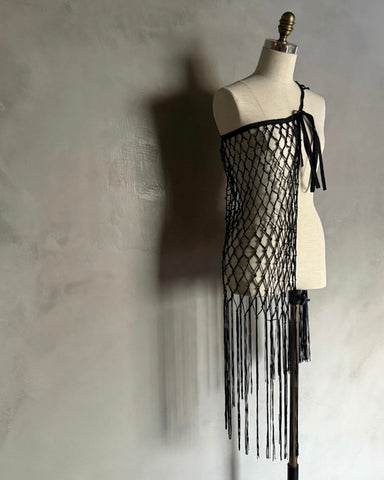 cafune<br> knit fringe wrap skirt
